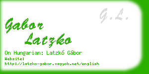 gabor latzko business card